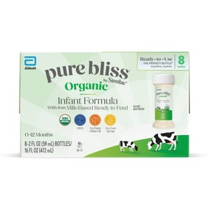 Similac Pure Bliss Ready to Feed Organic Infant Formula - 16 fl oz/8pk - 1 of 4