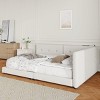 Streamdale Upholstered Queen Size platform bed with USB Ports, Beige - 4 of 4