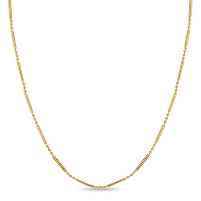 Beaded Gold Plated Sterling Silver Necklace - In Season Jewelry