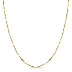 Beaded Gold Plated Sterling Silver Necklace - In Season Jewelry - 1 of 4