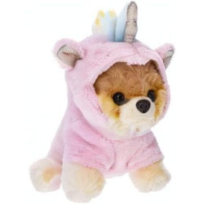 Giant Pink Plush Dog with Unicorn Costume