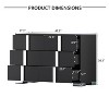 Grungis Wooden Dressers with Storage,Mirrored Bedside Table with Metal Handle and 2 Drawers for Living Room,Hallway - 3 of 4