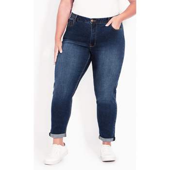 Jessica London Women's Plus Size Comfort Waist Capris - 14, Blue : Target