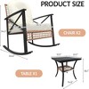 GustoWave 3-Piece Rocking Bistro Set With Thick Cushions, Rocking Chairs And 2-Tier Coffee Table, Metal Frame For Garden, Backyard, Balcony - 3 of 4