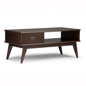 48" Tierney Solid Hardwood Coffee Table with Drawer & Shelf - WyndenHall: Low Profile, Storage - 1 of 4