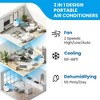 Garvee 10000 BTU Portable Air Conditioner with Remote & Window Kit, Cooling for Room up to 450 Sq. ft, White - 3 of 4