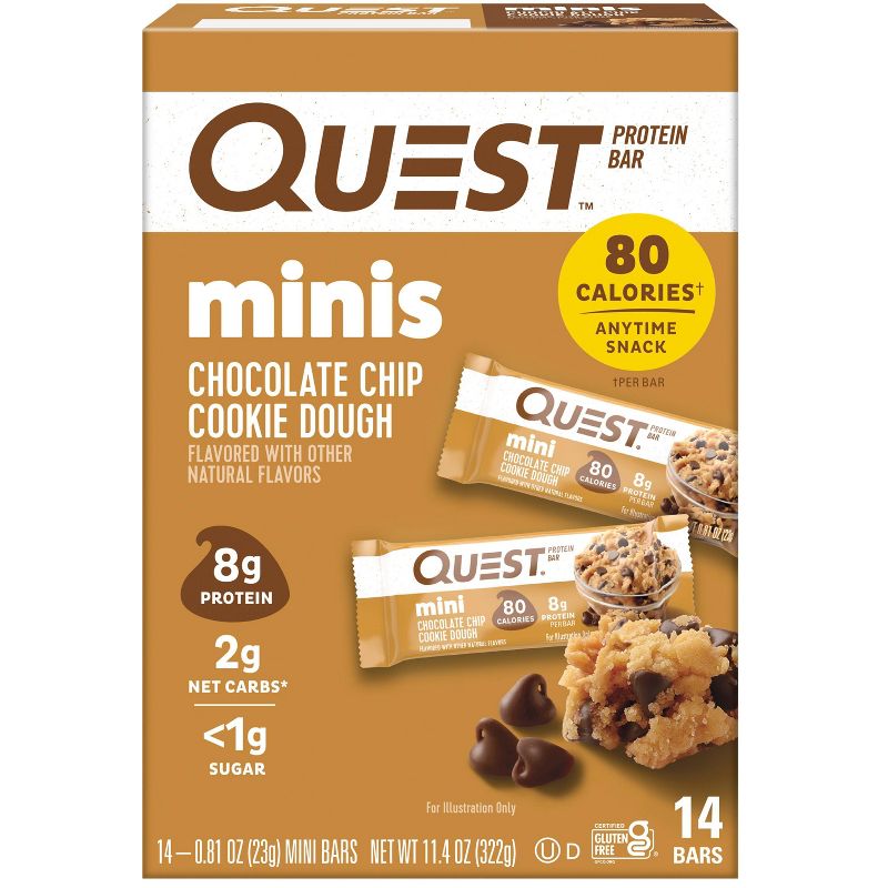 Quest Nutrition Mini Bars - Choco Chip Cookie Dough - 14ct, 1 of 10
