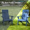 Arceso Modern Adirondack Chair, HDPS, Navy Blue, High Back, Weather Resistant, 330LBS, Chair for Patio, Deck, Pool, Contemporary Design - 4 of 4