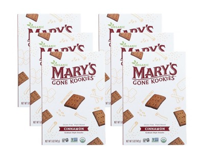 Mary’s Gone Crackers Kookies Cinnamon Graham-Style Snacks - Case of 6/5 oz