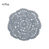 Unique Bargains Cotton Embroidered Lace Vintage Coasters 4 Pcs 3.94" - 3 of 4