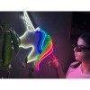 Unicorn Metal Neon Sign Wall Art, Neon Unicorn Sign, Led Unicorn Decor for Home, Neon Wall Stripes on Metal Decor, Kids Room Decoration - 4 of 4
