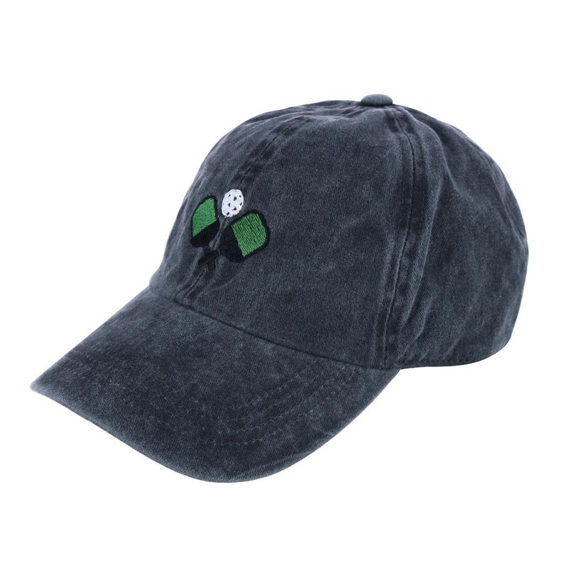 David & Young Women's Embroidered Pickleball Washed Baseball Cap, 2 of 4