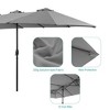 Sonkuki 15×9FT Outdoor Patio Market Double-Side Umbrella with Extra Large Base, Canopy and Sand Bags - 4 of 4
