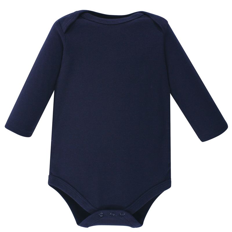 Hudson Baby Infant Boy Cotton Long-Sleeve Bodysuits 5pk, Handsome Little Man, 3 of 8
