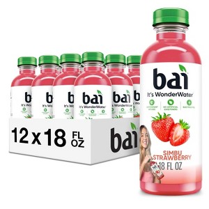Bai Antioxidant Infused Water Beverage, Simbu Strawberry, 18 Fluid Ounce Bottle, Pack of 12 - 1 of 4