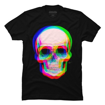 Men's Design By Humans 3D Skull By AdrianFilmore T-Shirt