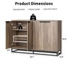 Buffet Cabinet with Storage, 55" Large Accent Sideboard Modern Credenza with 4 Doors and Shelves - 2 of 4
