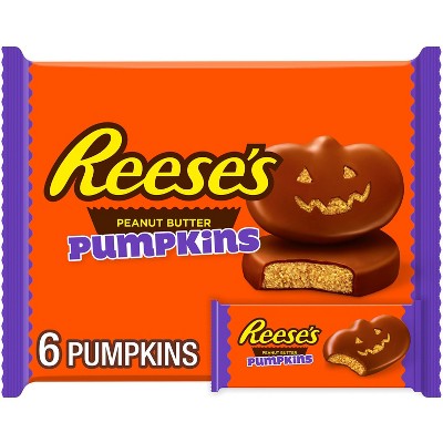 Reese's Peanut Butter Milk Chocolate Pumpkins Halloween Candy - 6ct/7.2oz