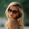 WMP Eyewear Womens Polarized Rectangular Sunglasses, Narrow Acetate Frame, 5-Barrel Hinges, Hand-Polished Finish - 4 of 4