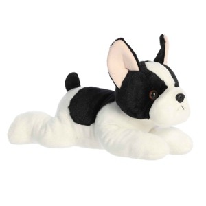 Aurora Medium French Bulldog Pup Flopsie Adorable Stuffed Animal White 12" - 1 of 4