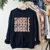 Gobble Gobble Block Distressed - Women's Graphic Sweatshirt - 2 of 4