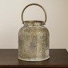 Punched Bronze Metal Candle Holder (Set of 2) - 2 of 3
