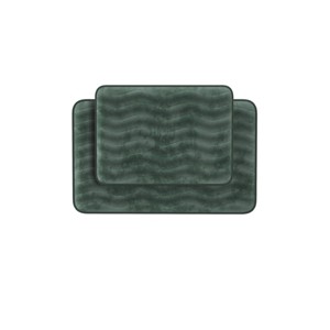 Hastings Home Memory Foam Bathroom Mat Set - 2 Pieces, Forest Green - 1 of 4