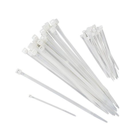 Power Gear 4 in. Plastic Cable Ties Clear 100 Pack