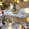 TopComfy Decorative Object Glass Christmas Ball Ornaments Set of 6 for Modern Holiday Tree Decor, Gold, 3.9"*3.9"*3.9" - 2 of 4