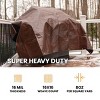 White Duck Tarp Poly Outdoor Multipurpose Heavy Duty Tarpaulin Cover, Waterproof 16 Mil for Roof, Camping, Patio, Brown - 3 of 4