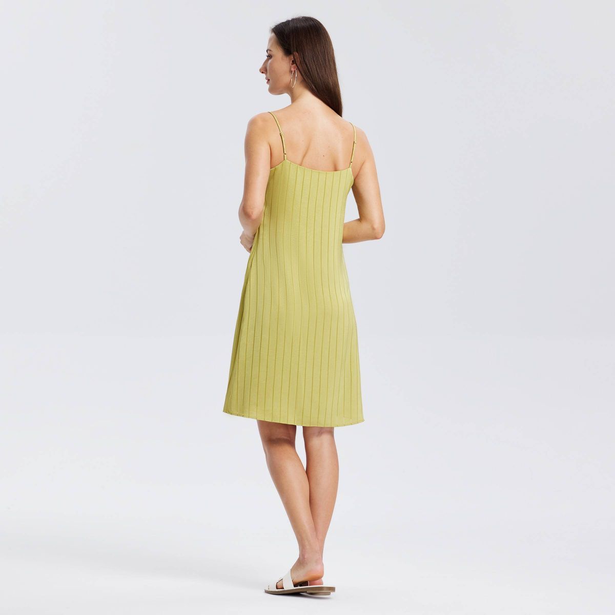 Women's Jacquard Knee length Slip Dress - A New Day™ - thumbnail 2