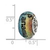 Black Bow Jewelry Orange Dichroic Glass Sterling Silver Panama City Palm Tree Bead Charm - 3 of 4
