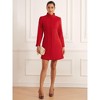 Allegra K Women's Winter Stand Neck Warm Long Single Breasted Pea Coat - 4 of 4