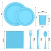 Crown Display 350-Piece Disposable Dinnerware Set – Paper Plates, Paper Cups, Napkins, Plastic Forks, Knives & Spoons – Serves 50 Guests - 4 of 4