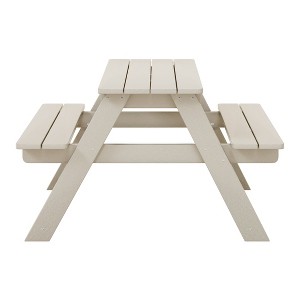 WestinTrends Malibu Outdoor Patio Kids HDPE Plastic Picnic Bench Table - 1 of 4