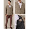 Lars Amadeus Men's Classic Fit Business Two Button Houndstooth Printed Blazer - 4 of 4