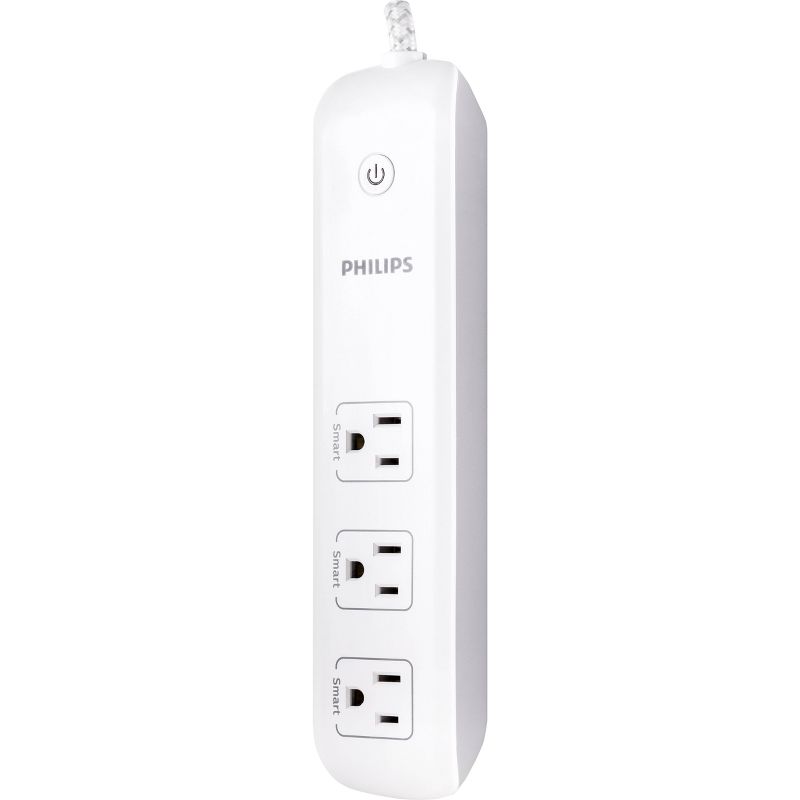 Philips 4&#39; Smart Plug 3-Outlet Extension Cord - White, 4 of 16