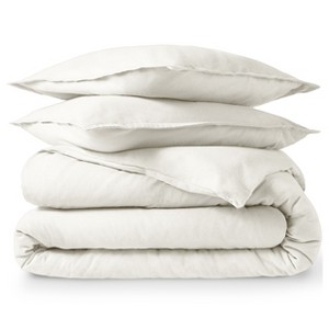Cotton Flannel Duvet Cover & Sham Set by Bare Home - 1 of 4
