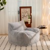 CAVINAS Faux Fur Fabric Bean Bag Chair with Back Support,Fluffy Lazy Sofa Chair with High Density Shredded Foam,Lounge Chair for Living Room - 3 of 4