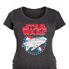 Women's - Star Wars - Millennium Falcon Americana-Maternity Scoop Neck Graphic T-Shirt - 2 of 4