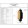 Urban Ambiance Luxury Contemporary Wall Sconce 15.125''H x 5.375''W,  Midnight Black Finish,  Gambier Collection, UHP3863 - 3 of 4