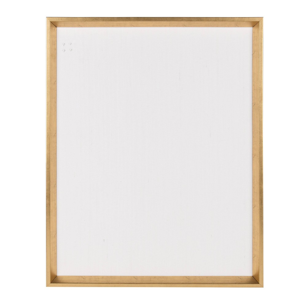 27.5" x 21.5" Calter Framed Linen Fabric Pinboard Gold - Kate and Laurel