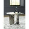 Signature Design by Ashley Baretton Small Accent Coffee Table - Natural Marble with Black/White/Taupe Tones, Square Design - 2 of 4