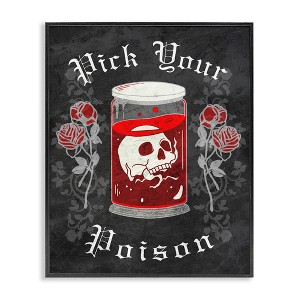 Stupell Industries Pick Your Poison Skull Framed Giclee Art - 1 of 4