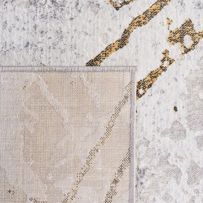 Amelia Grey and Gold Abstract Rectangular Area Rug