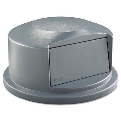 Rubbermaid Commercial Round Brute Dome Top Receptacle Push Door 24 13/16 x 12 5/8 Gray 264788GRA