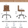 VECELO PU Leather Armless Office Chair, Adjustable Height & 360° Rolling Swivel for Home or Office - 2 of 4