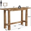 Lantine Solid Wood Bar Table, 63" Long Bar Height Pub Table, Wooden Home Bar Unit for Kitchen, Café or Restaurant - 3 of 4