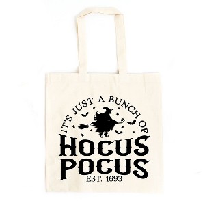 City Creek Prints Hocus Pocus Witch Canvas Tote Bag - 15x16 - Natural - 1 of 2