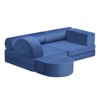 TopComfy Sectional Sofas 10-Piece Modular Kids Play Sofa Convertible Multi-Purpose Couch for Playroom and Bedroom, Navy Blue, 56"*28"*26" - 4 of 4